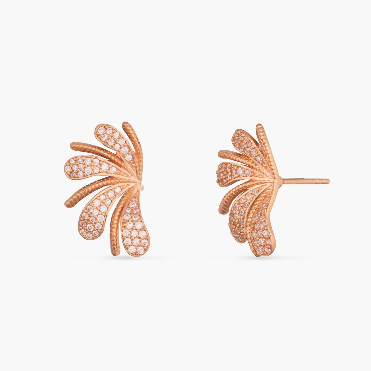 Bloom Classic CZ Delicate Silver Stud Earrings