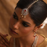 Hair Accessories Parijat CZ Silver Maangtika