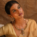 Necklaces Sulochana Nakshi Antique Silver Hasli Necklace Set