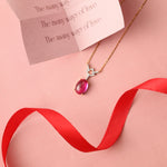 By Your Side Oval CZ Silver Necklace