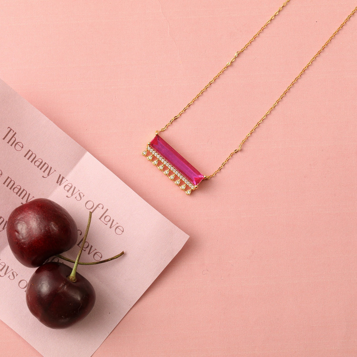 By Your Side CZ Statement Charm Silver Necklace