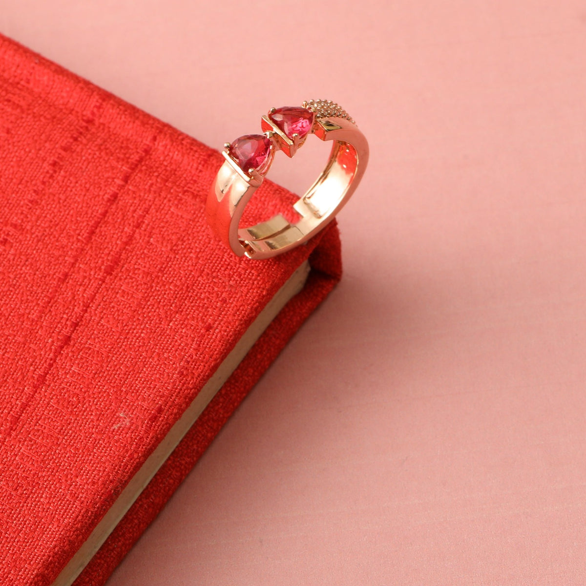 Heart CZ Silver Band Ring