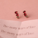 Earrings Heart CZ Silver Mini Stud Earrings