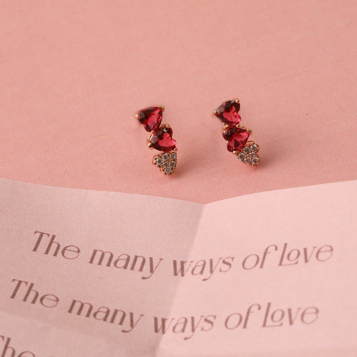 Heart CZ Silver Mini Stud Earrings
