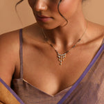 Necklaces Dazzle Drops CZ Silver Mangalsutra