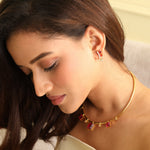 Earrings Heart CZ Charm Silver Cuff Earrings