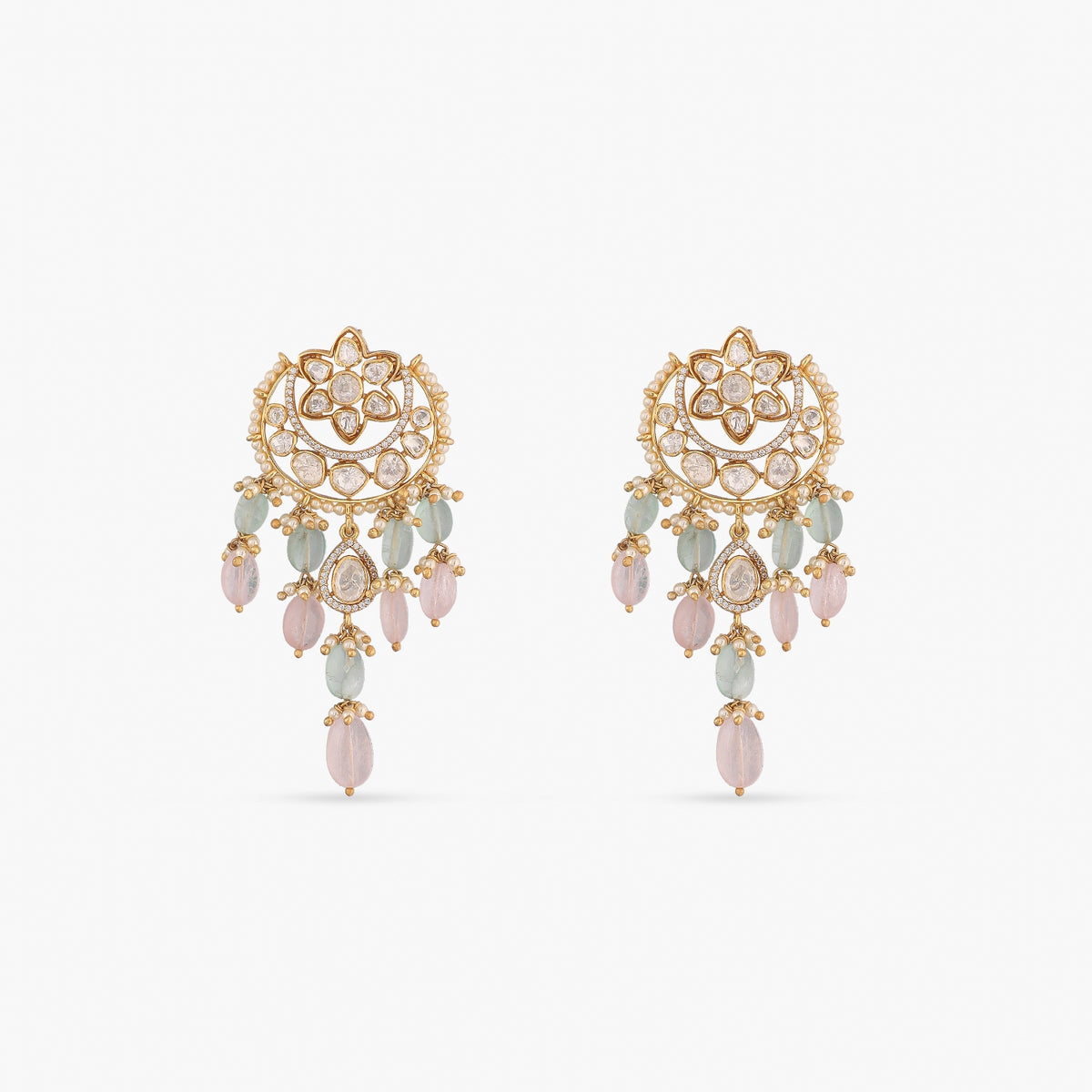 Mehnoor Moissanite Silver Drop Earrings