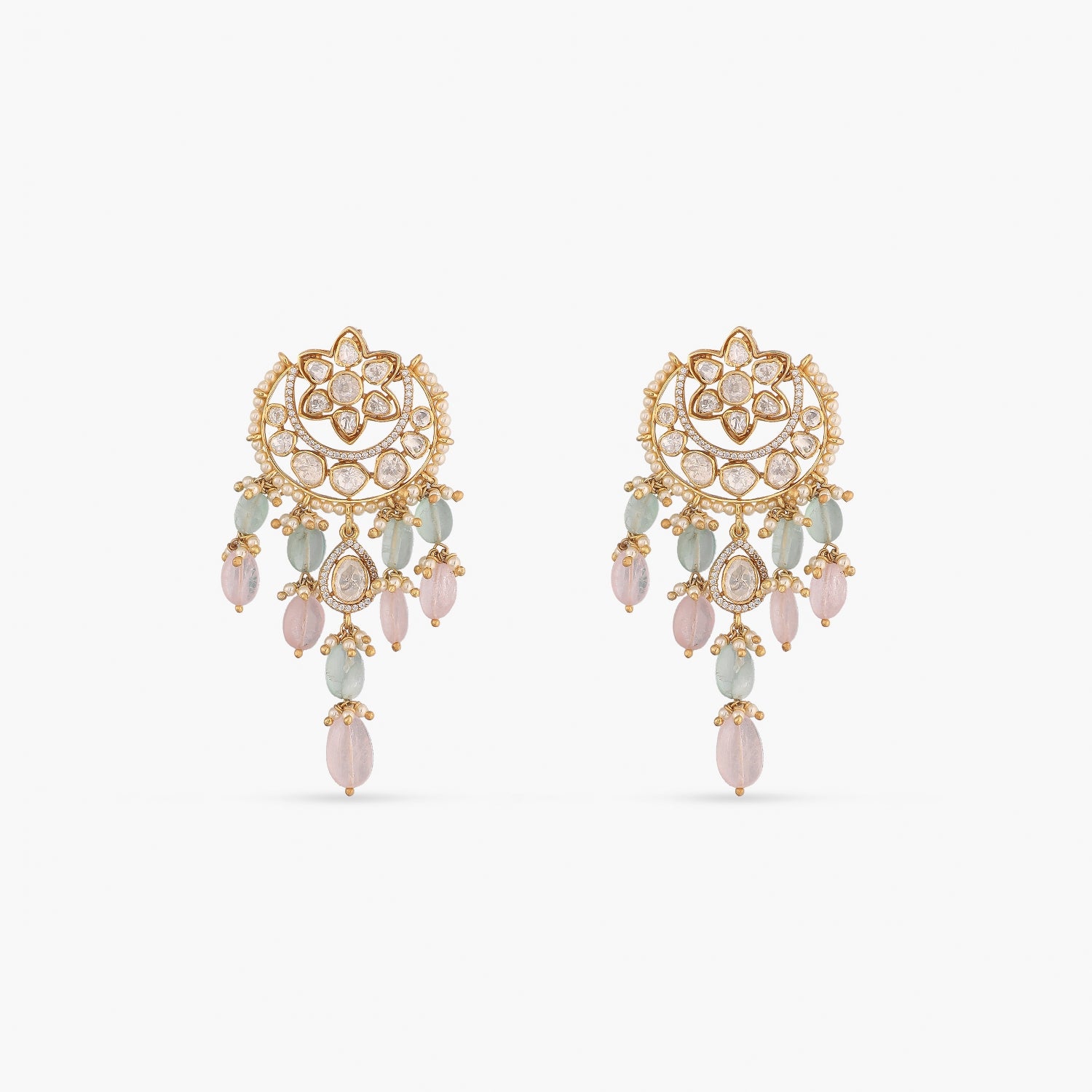 Mehnoor Moissanite Silver Drop Earrings