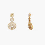 Earrings Flora Moissanite Silver Drop Earrings