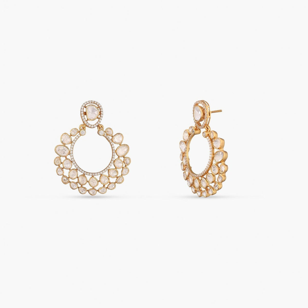 Earrings Nita Moissanite Silver Chandbali Earrings