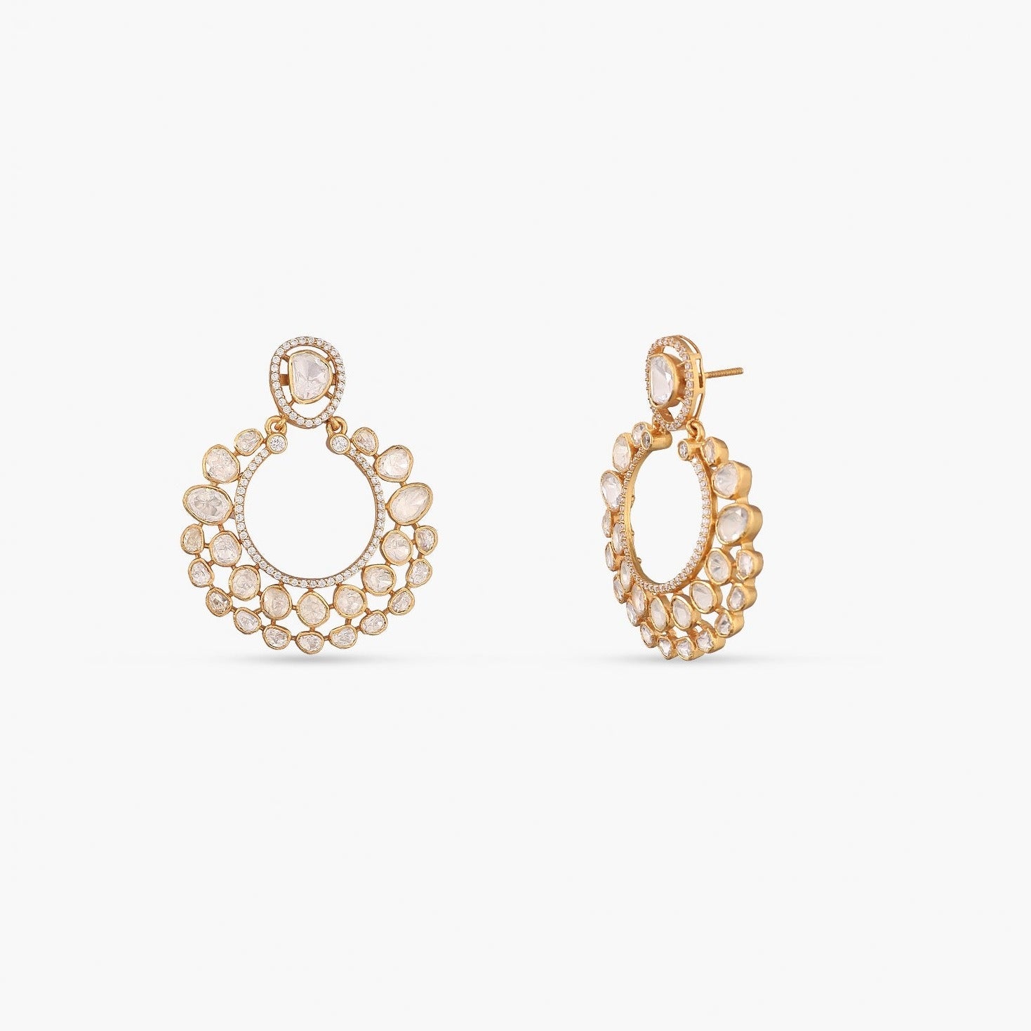 Earrings Nita Moissanite Silver Chandbali Earrings