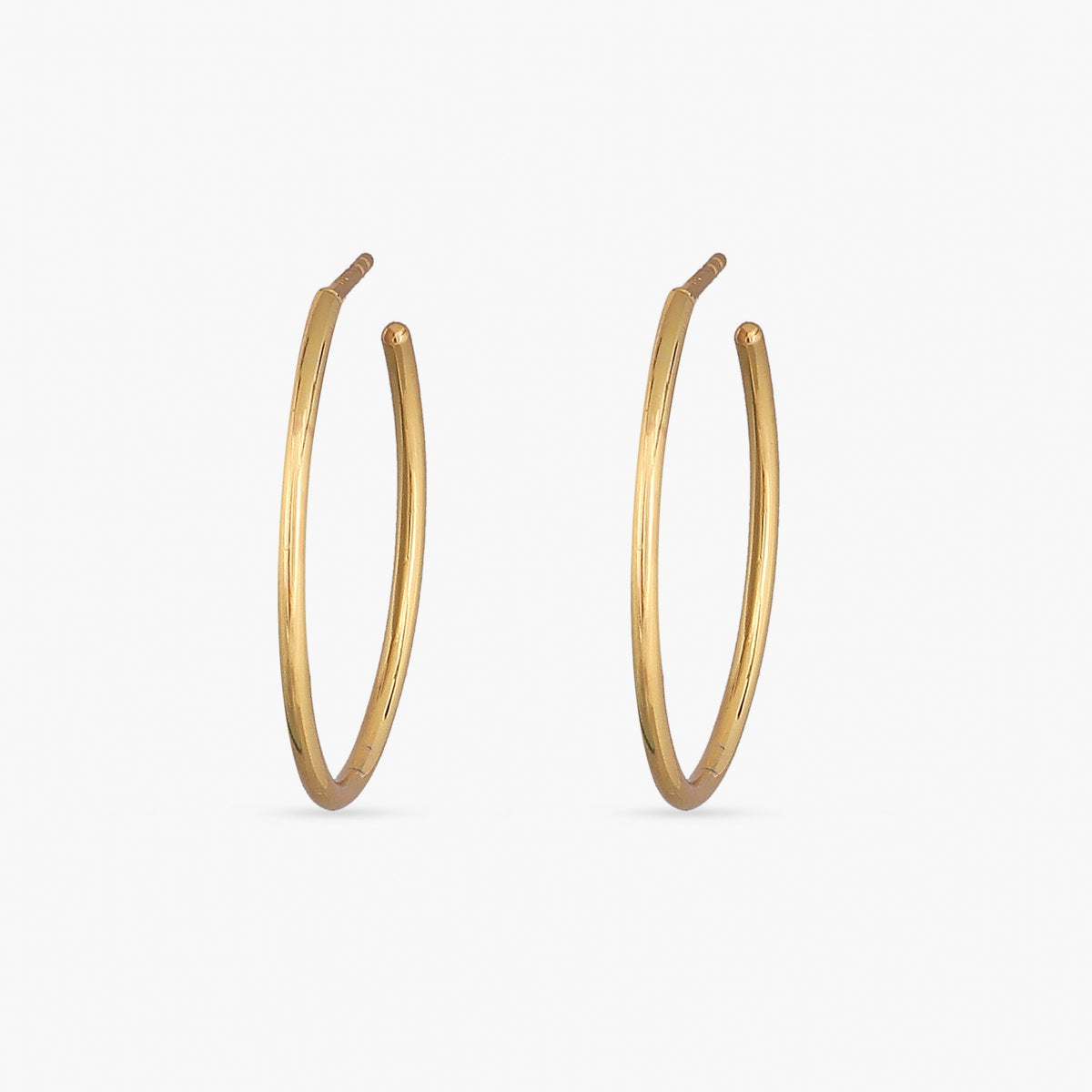 Simple Silver Hoop Earrings