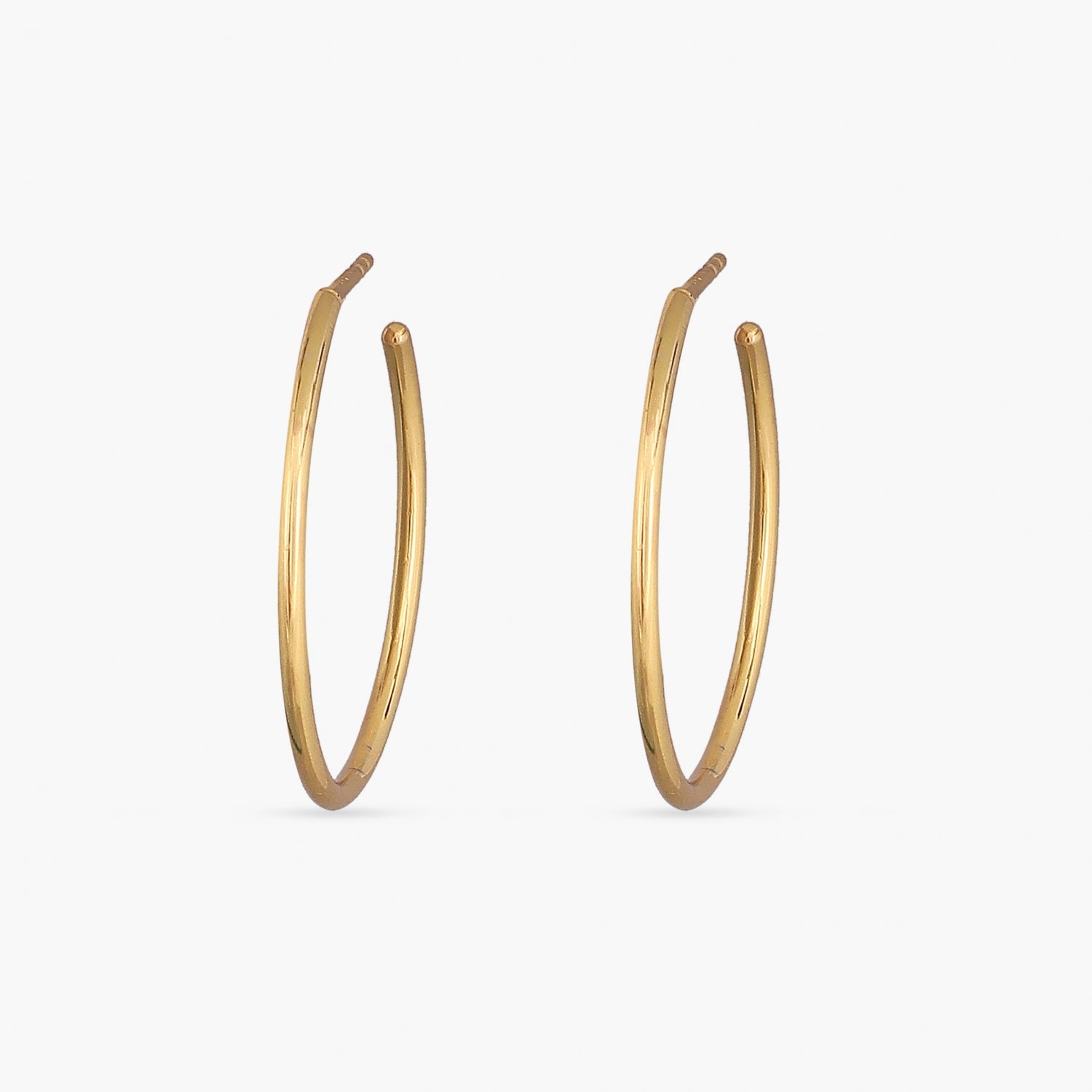 Simple Silver Hoop Earrings