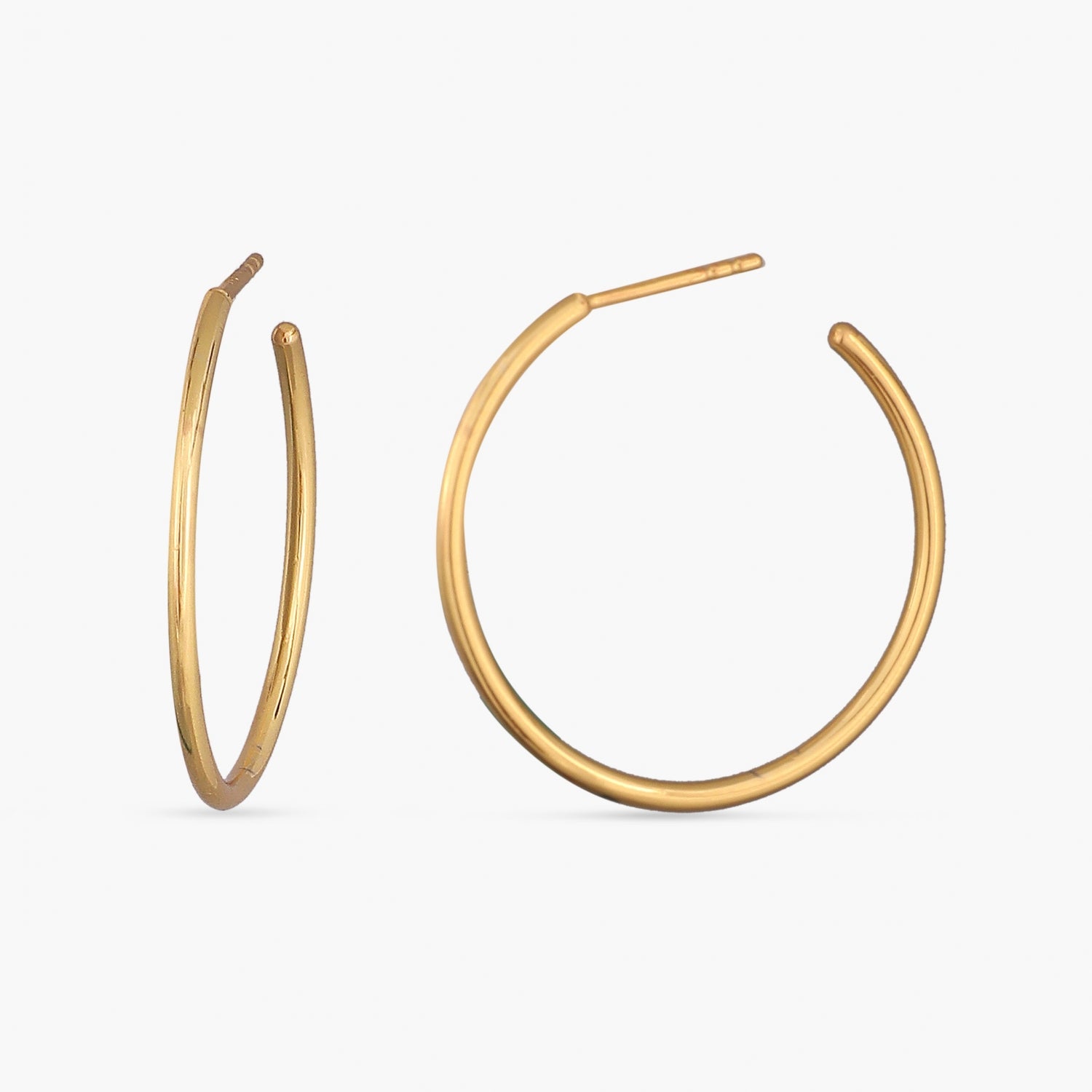 Simple Silver Hoop Earrings