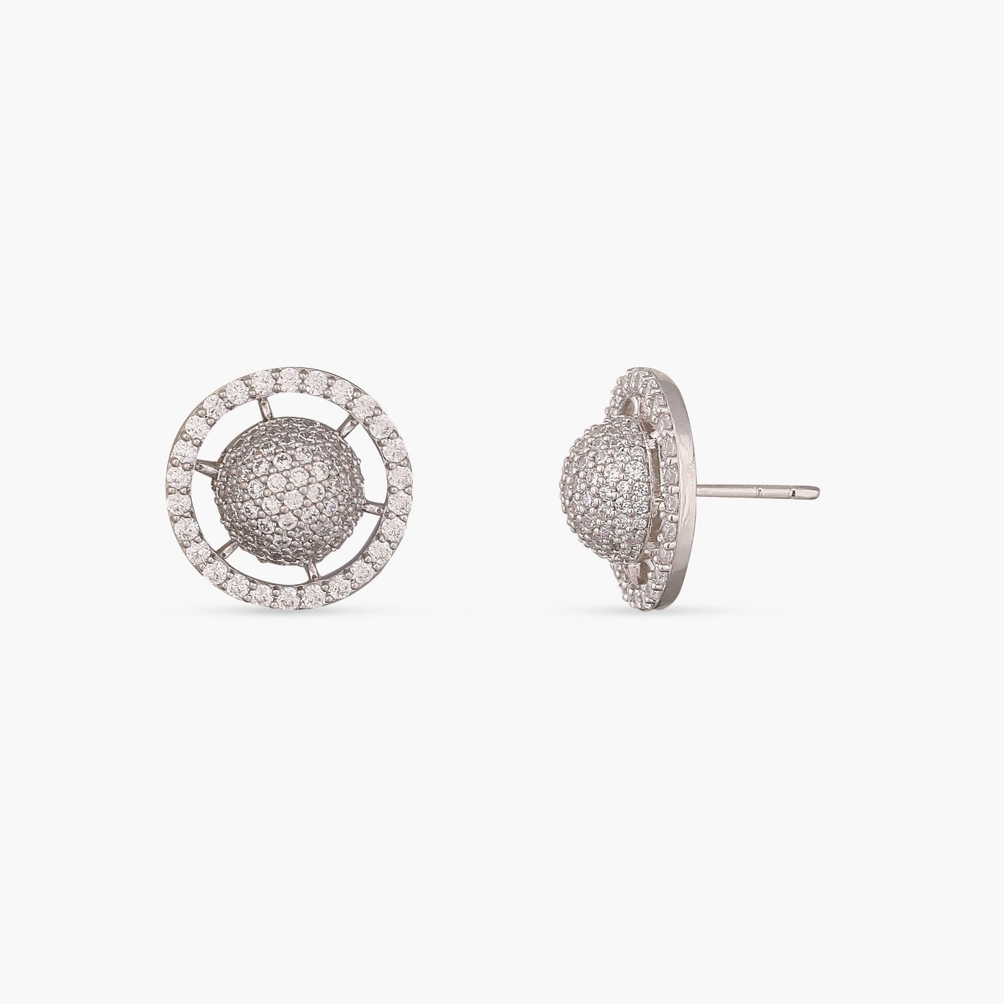 White Gold Diamond Flower Earrings ONLINE EXCLUSIVE – Meira T Boutique