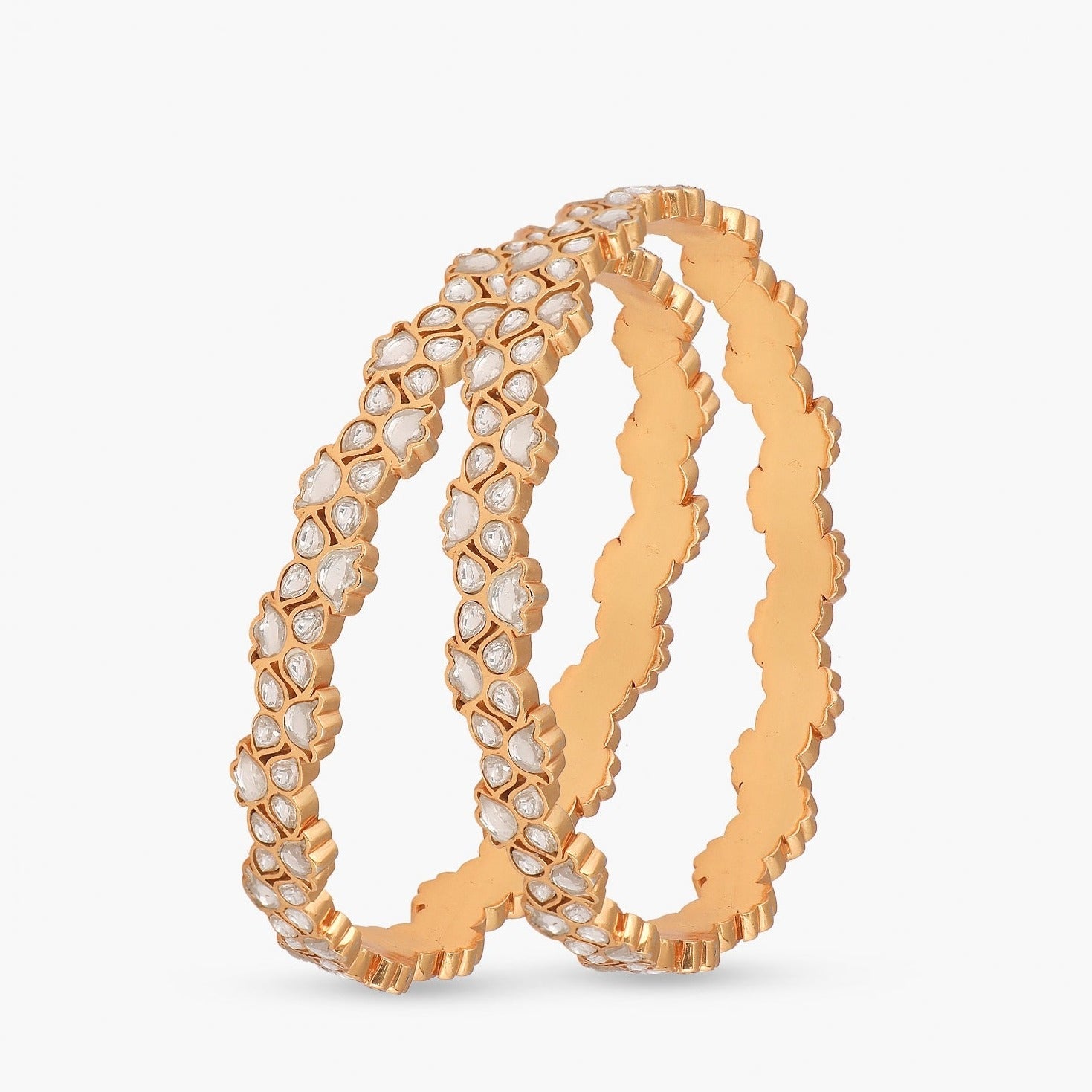 Bangles Hira Delicate Jadau Silver Bangles