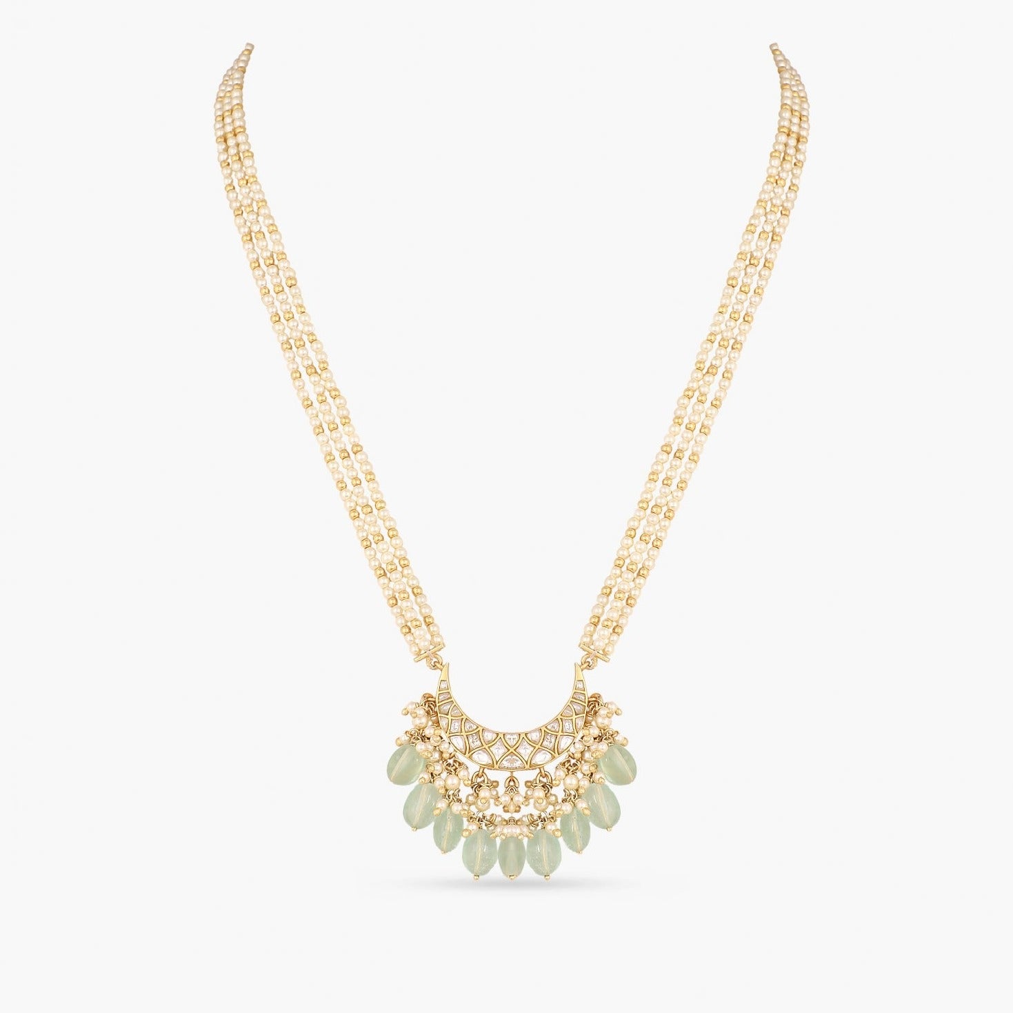 Necklaces Furaha Jadau Silver Pendant Necklace