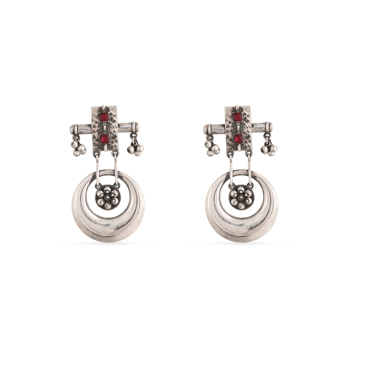 Buy Digital Dress Room German Oxidized Silver Earrings Ganesha Engraved  Jhumkas with Pearls Earrings at Amazon.in