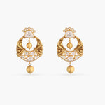 Earrings Vachi Moissanite Chandbali Silver Earrings