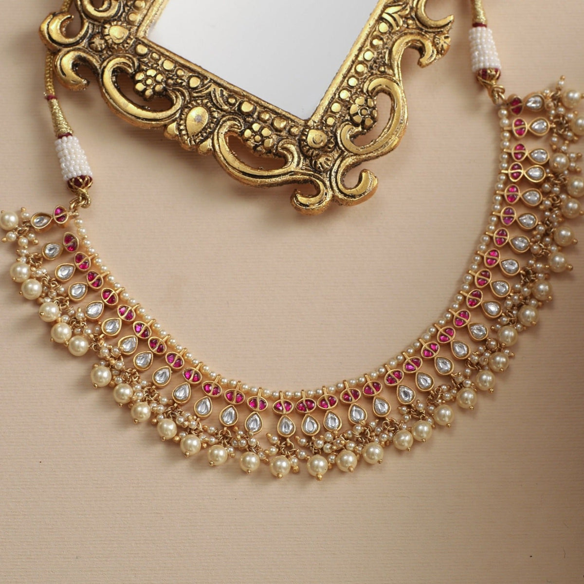Buy Shvaas Jadau Silver Choker Necklace | Paksha