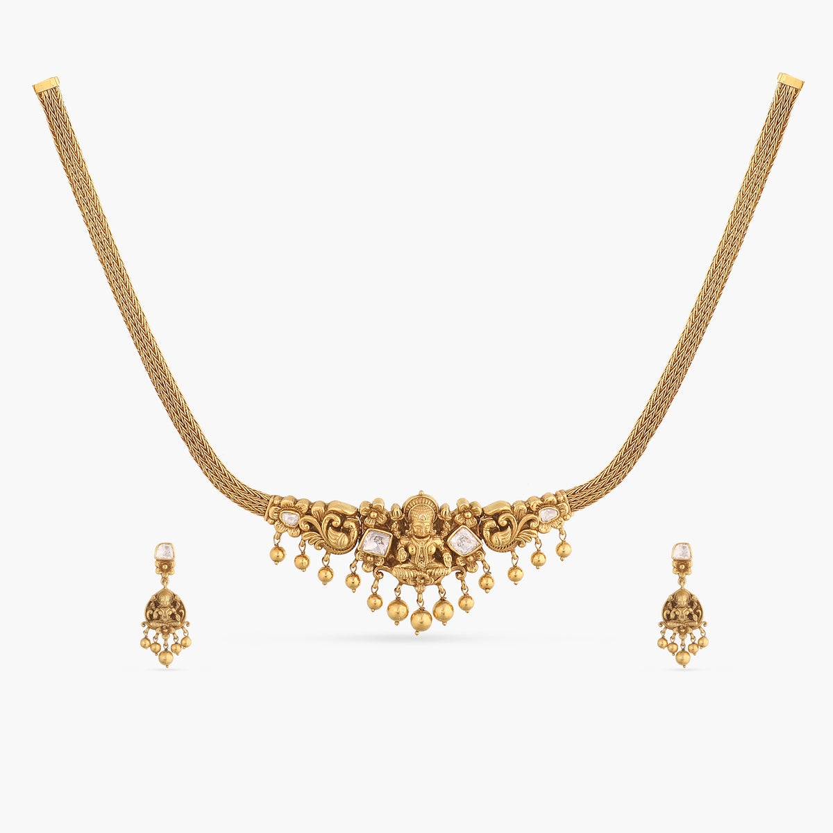 Vasvi Nakshi Silver Choker Set