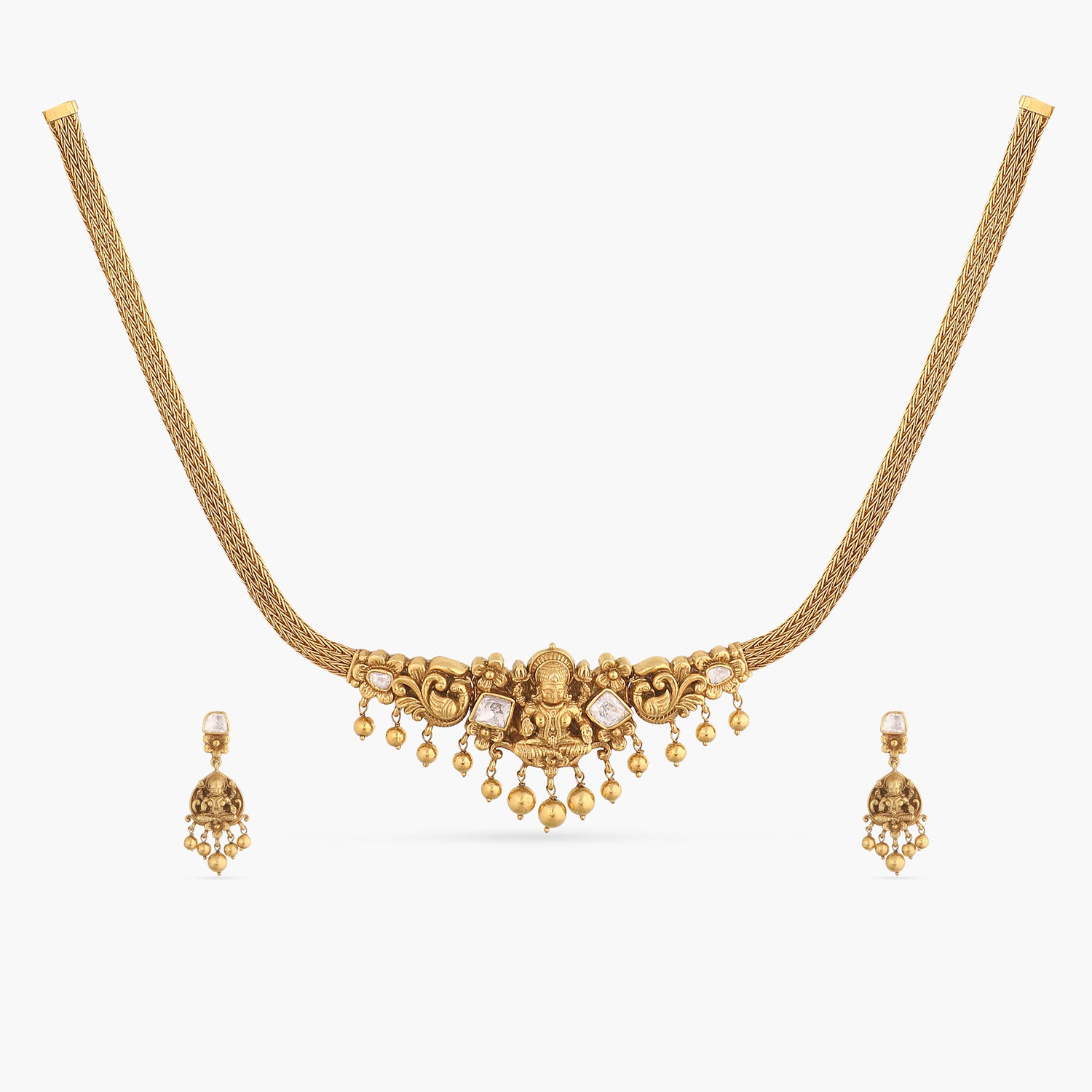 Vasvi Nakshi Silver Choker Set