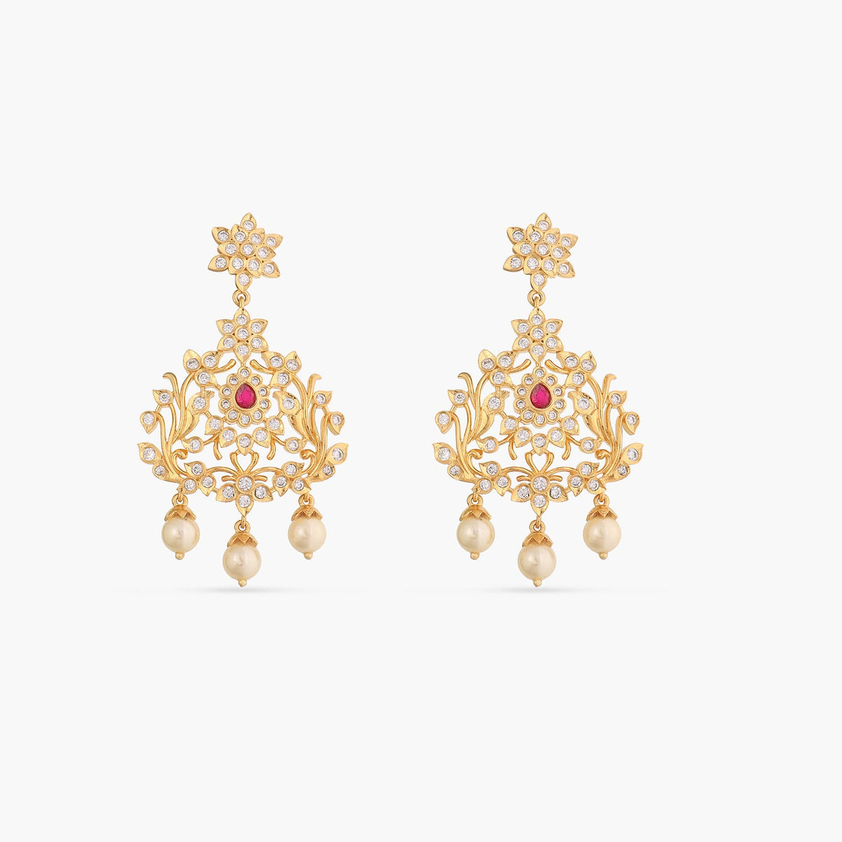 Necklaces Phagun CZ Silver Necklace Set