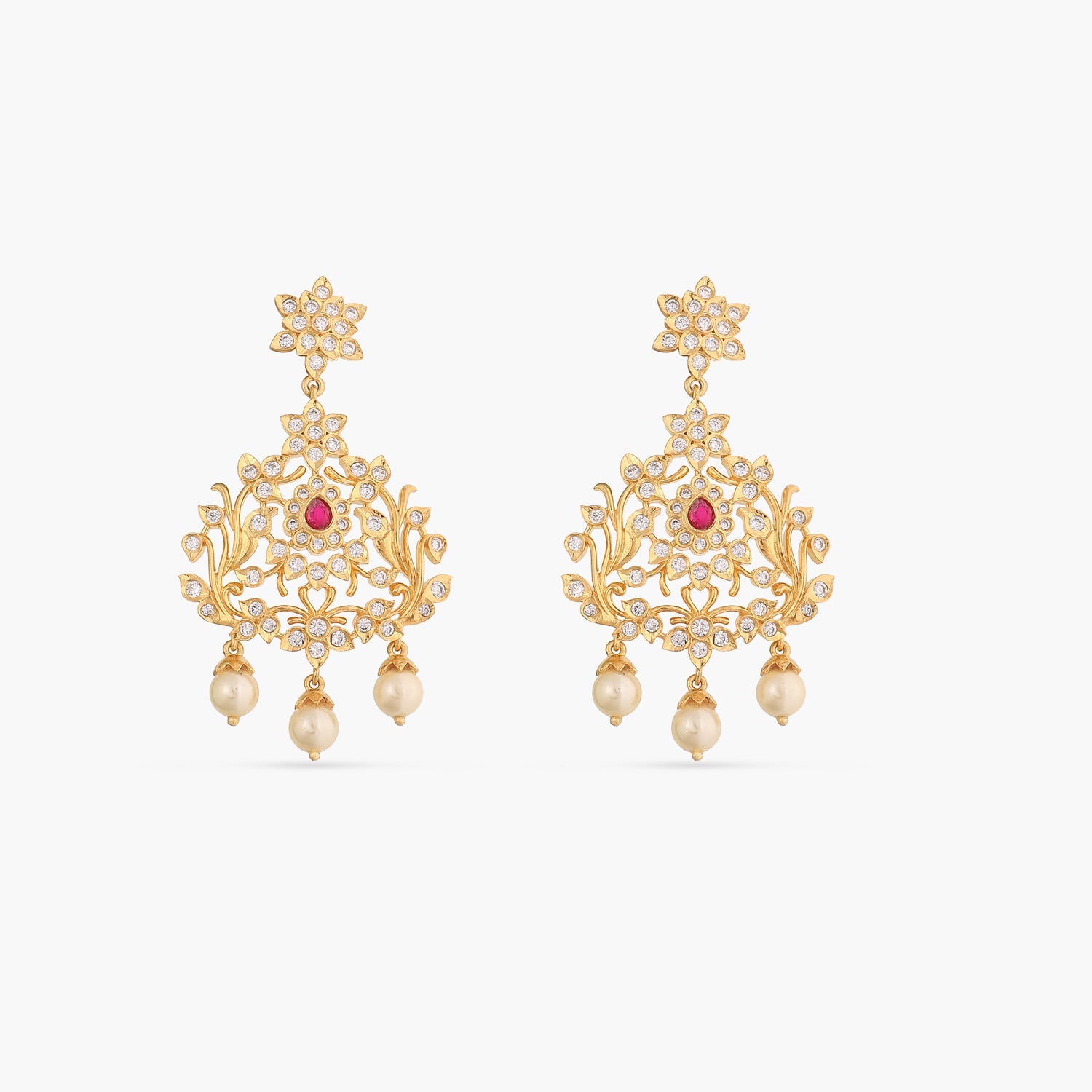 Necklaces Phagun CZ Silver Necklace Set