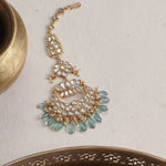 Hair Accessories Kijani Jadau Silver Maang Tikka