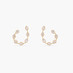 Earrings Zaina Moissanite Silver Stud