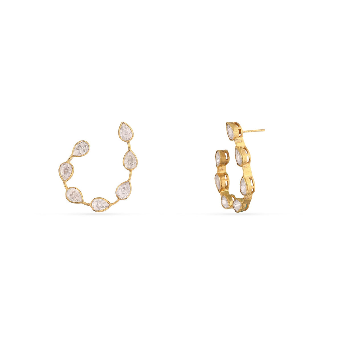 Earrings Zaina Moissanite Silver Stud