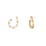 Earrings Zaina Moissanite Silver Stud