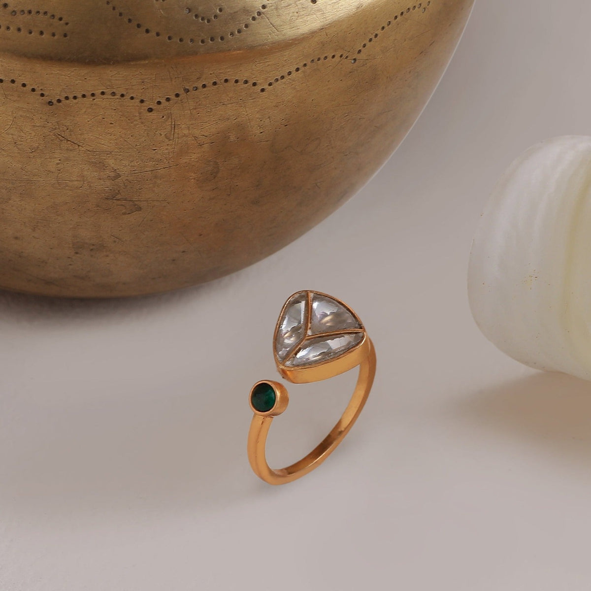 Varda Jadau Silver Ring