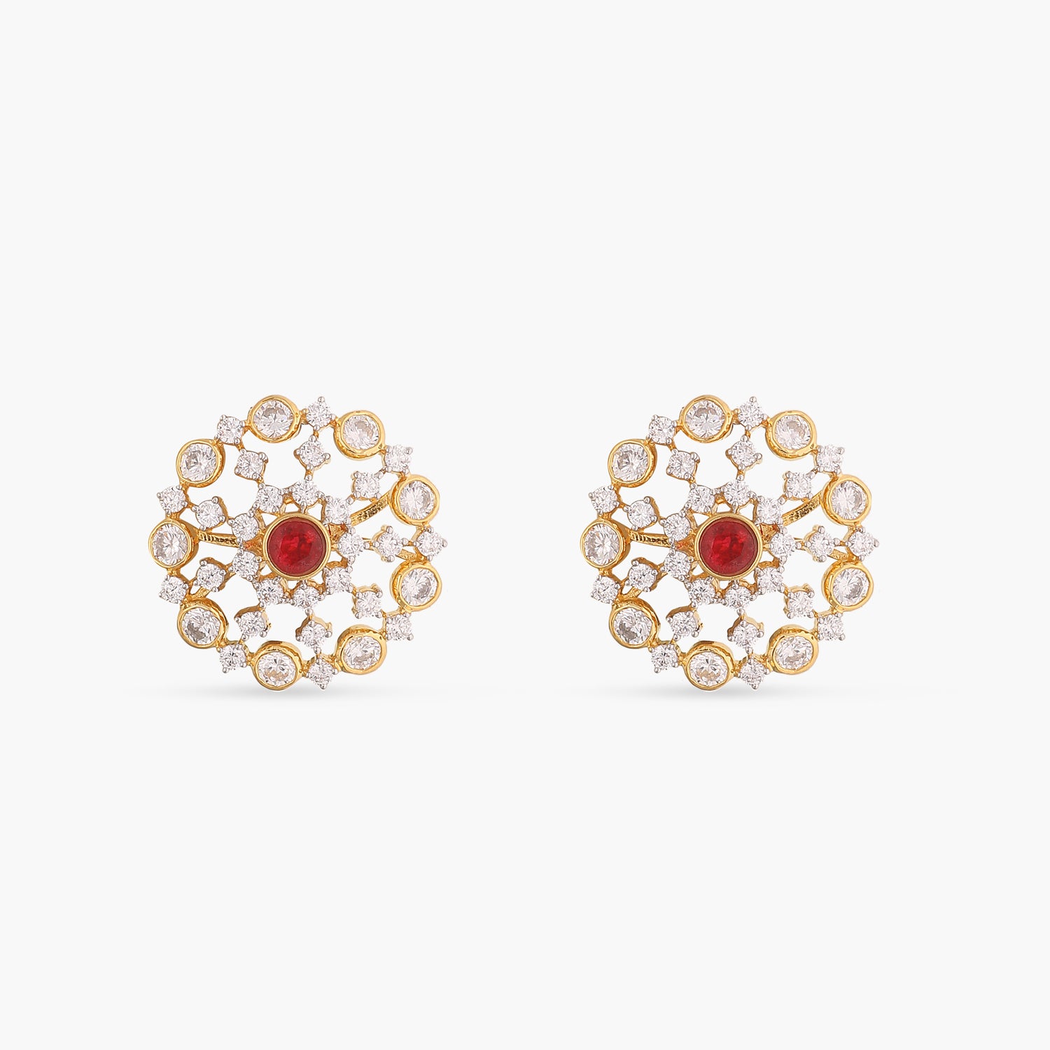 Auberon CZ Silver Stud Earrings