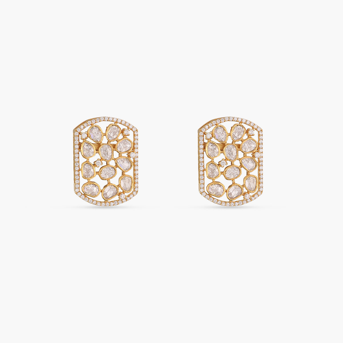 Trayi Moissanite CZ Silver Stud Earrings