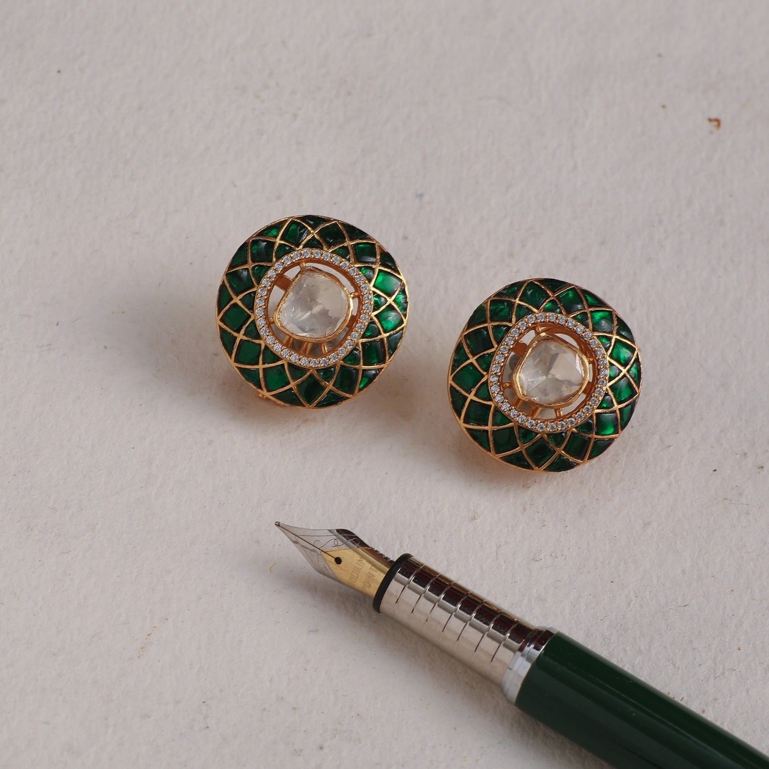 Firdos Moissanite Silver Studs