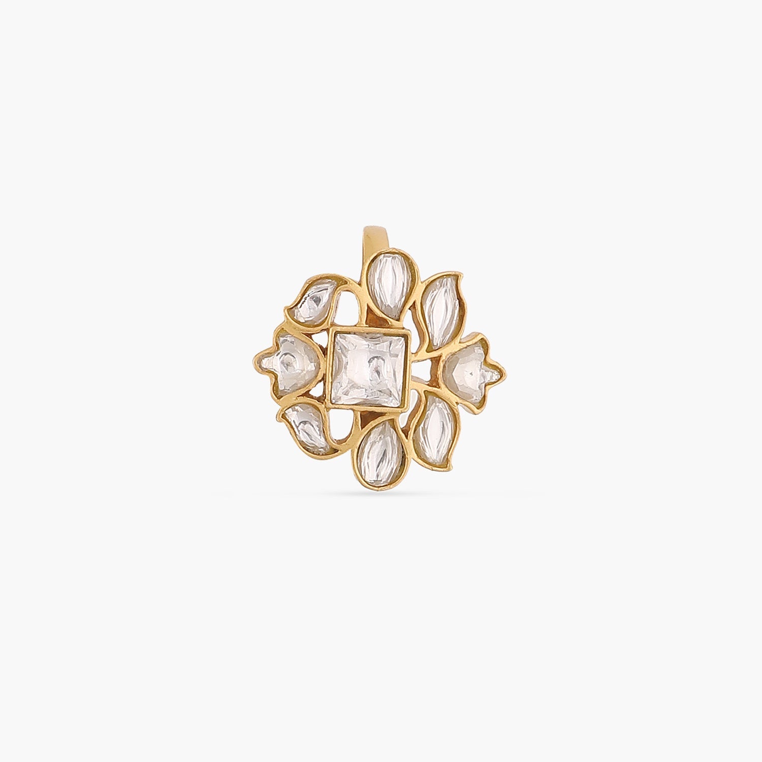 Finger Ring Peony Jadau Finger Ring