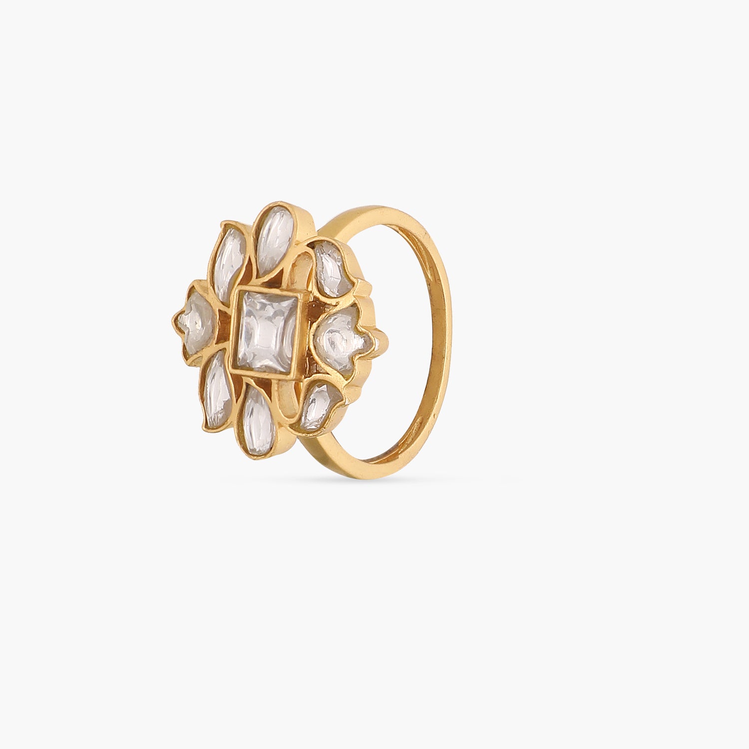 Finger Ring Peony Jadau Finger Ring
