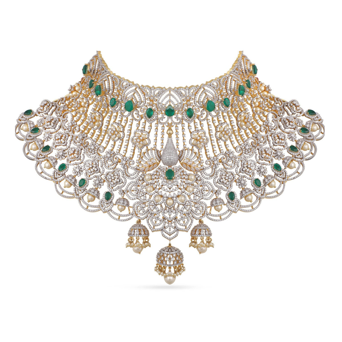 Rasika Grand Silver CZ Choker