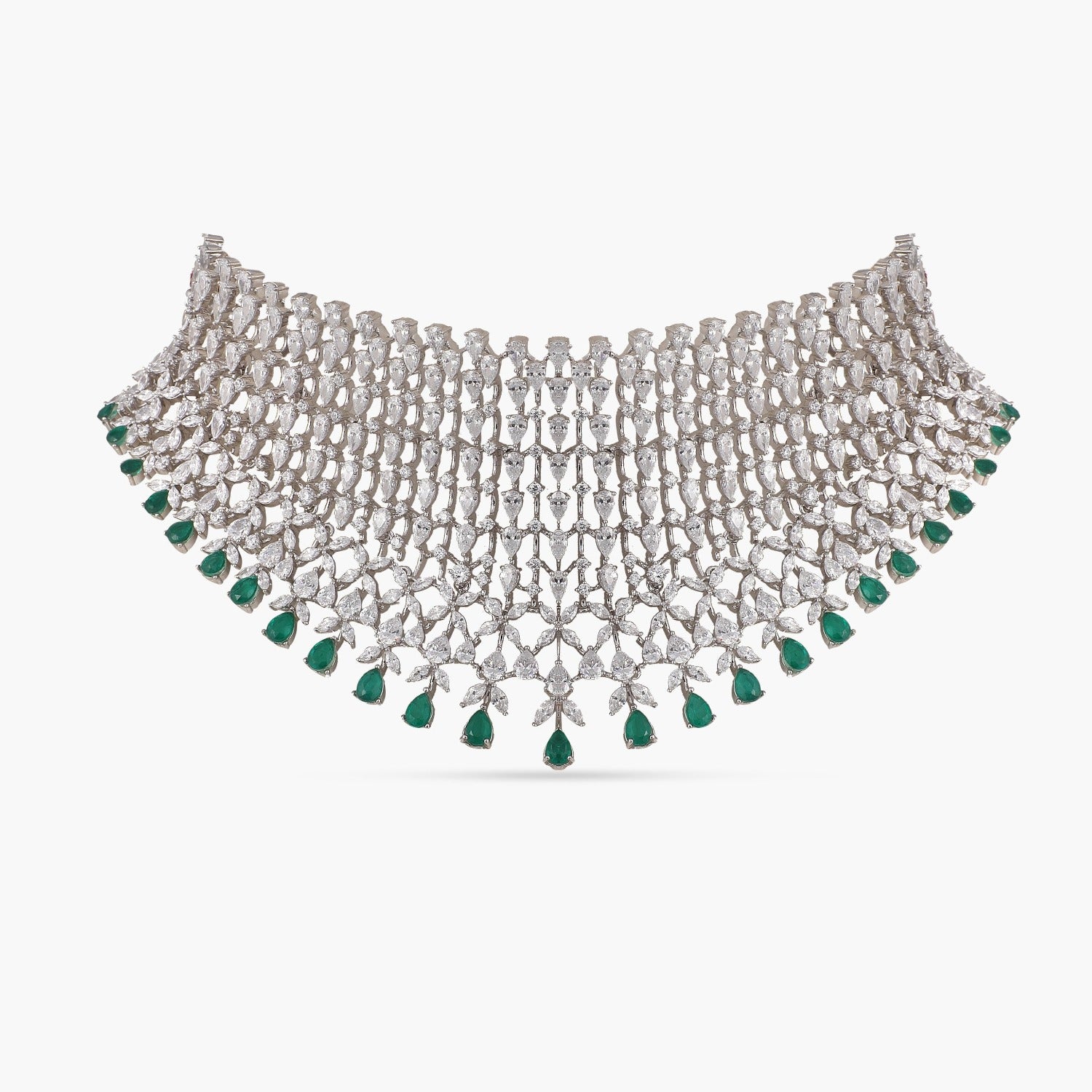 Elin CZ Silver Choker Necklace