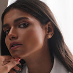 Earrings Flora CZ Silver Stud Earrings