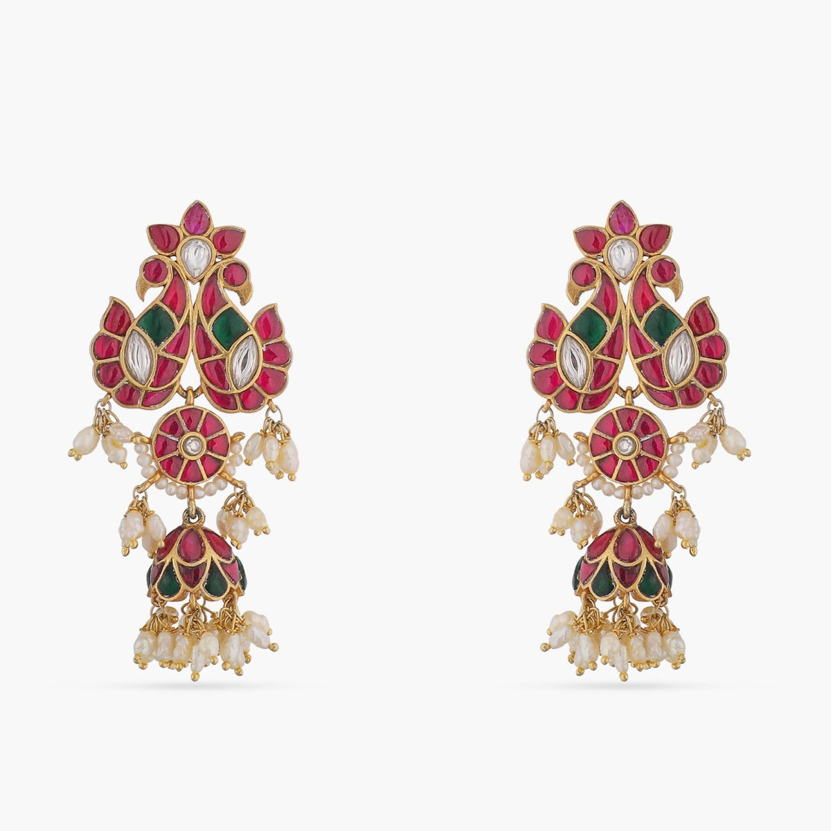 Barkha Kempu Silver Earrings