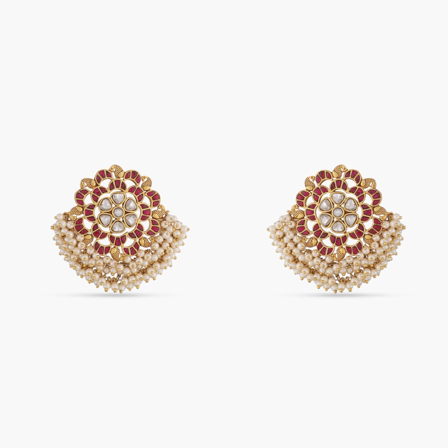 Earrings Fulia Jadau Silver Earrings