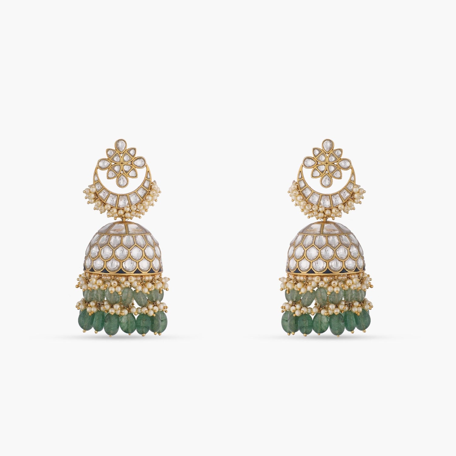 Hasti Jadau Silver Jhumki Earrings