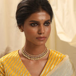 Necklaces Shvaas Jadau Silver Choker Necklace
