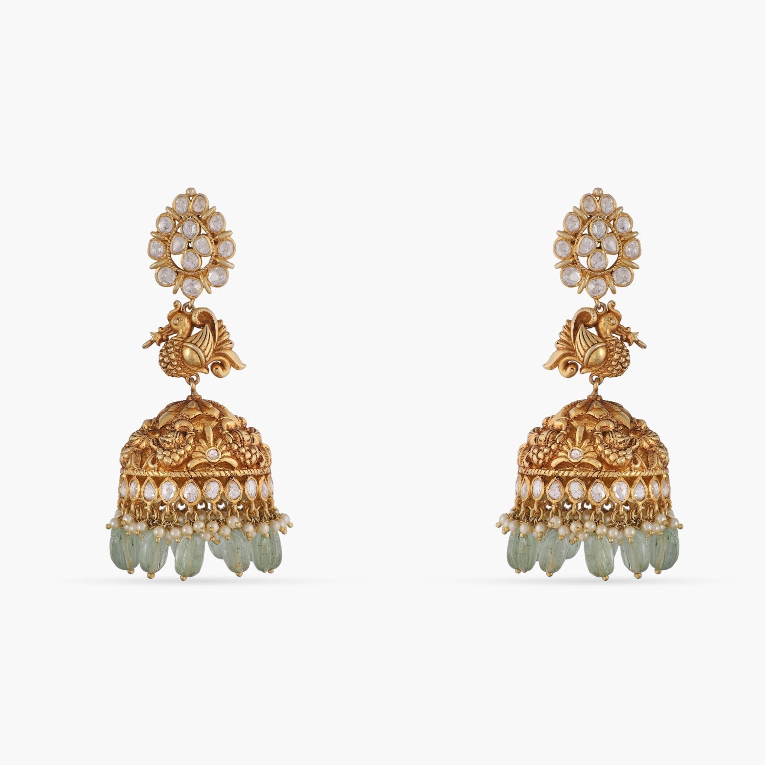 Earrings Saira Moissanite Nakshi Jhumki Earrings