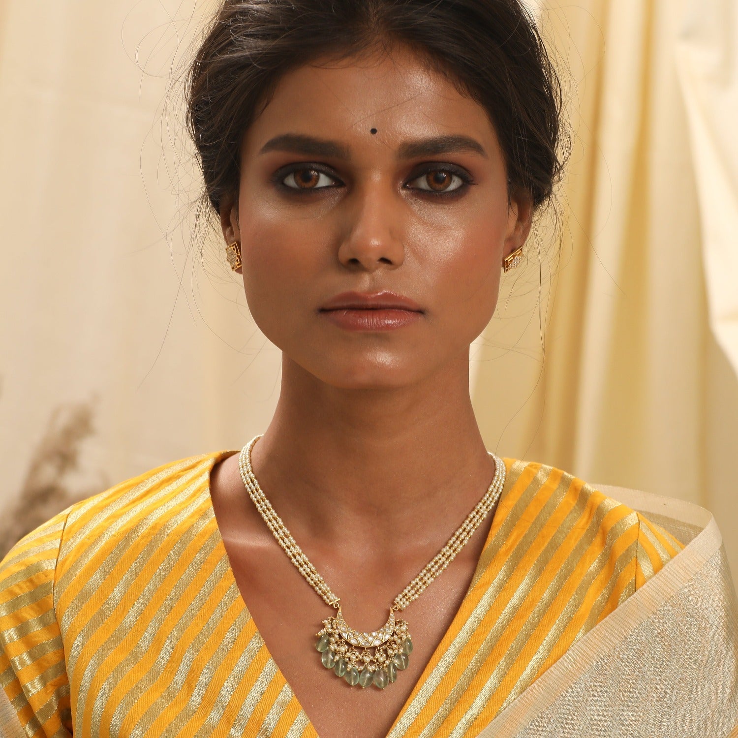 Necklaces Furaha Jadau Silver Pendant Necklace