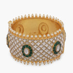 Bangles Aalia Uncut Polki Statement Silver Bangle
