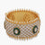 Aalia Uncut Polki Statement Silver Bangle  