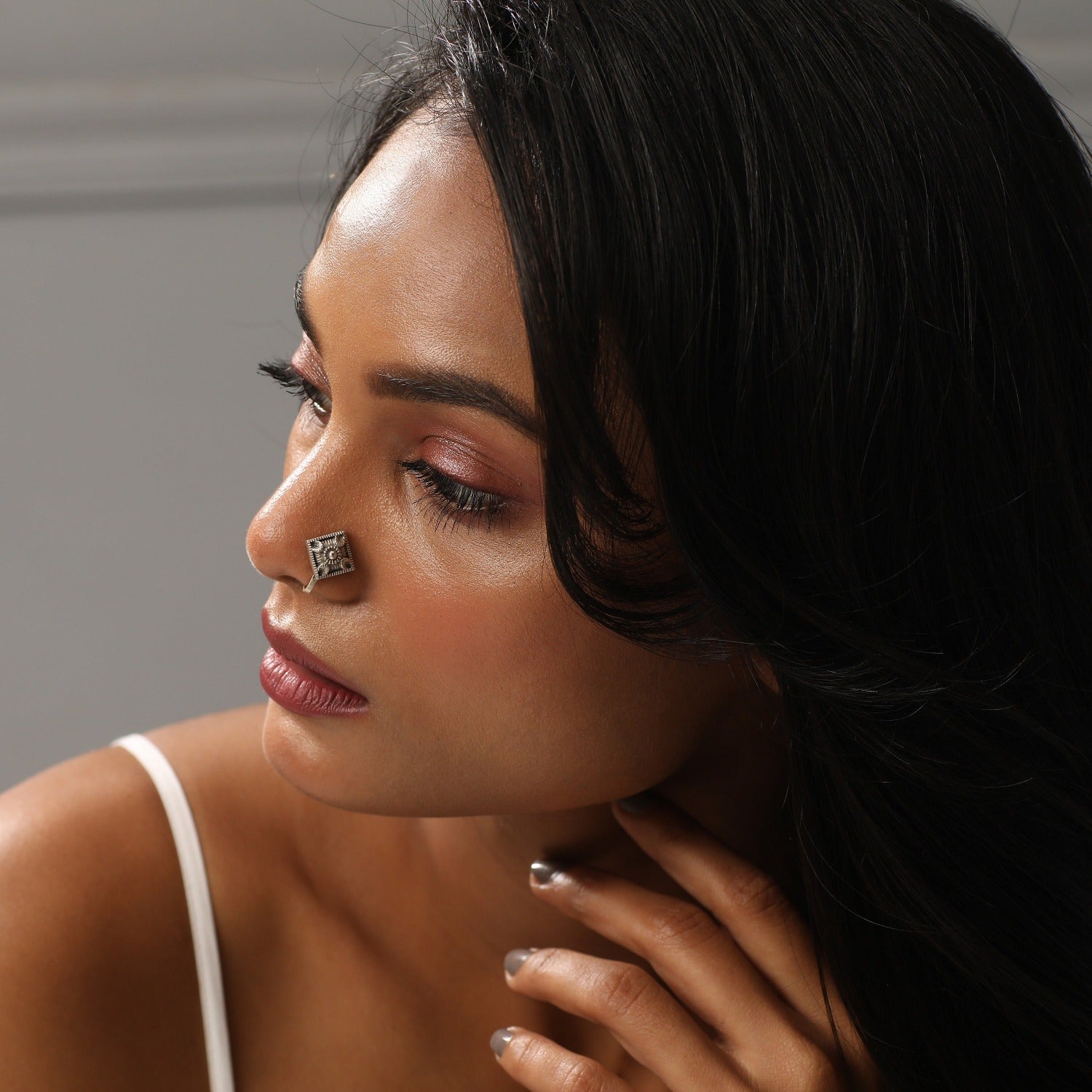 Nitara Rustic Tribal Silver Nosepin